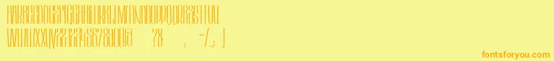 HektorLight Font – Orange Fonts on Yellow Background