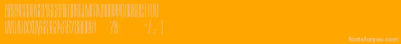HektorLight Font – Pink Fonts on Orange Background