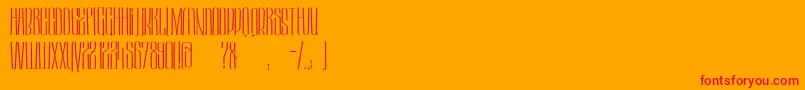 HektorLight-Schriftart – Rote Schriften auf orangefarbenem Hintergrund