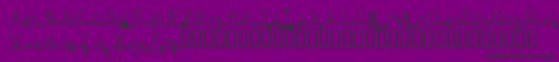 Czcionka Flatline – czarne czcionki na fioletowym tle