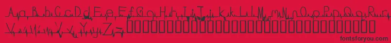 Шрифт Flatline – чёрные шрифты на красном фоне