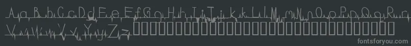 fuente Flatline – Fuentes Grises Sobre Fondo Negro