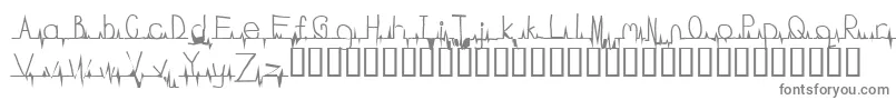 Flatline-Schriftart – Graue Schriften auf weißem Hintergrund