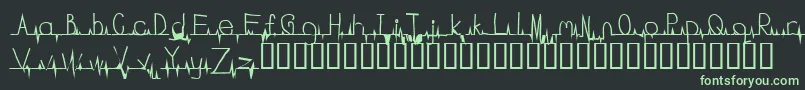 Fonte Flatline – fontes verdes em um fundo preto