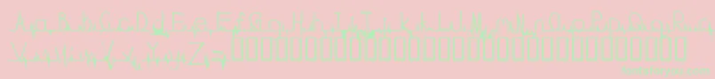 Flatline Font – Green Fonts on Pink Background