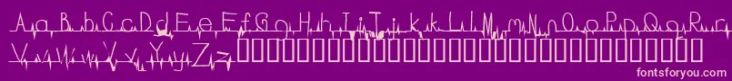 Flatline Font – Pink Fonts on Purple Background