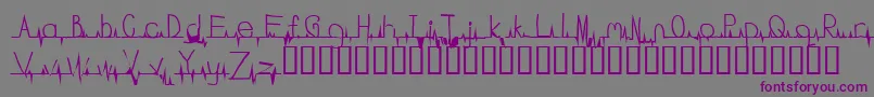 Flatline Font – Purple Fonts on Gray Background