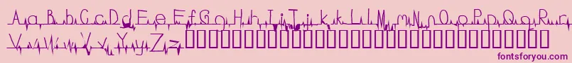 Flatline Font – Purple Fonts on Pink Background