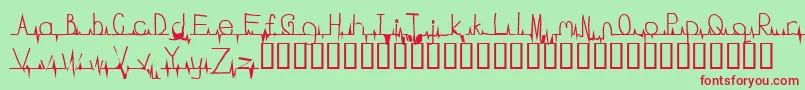 Шрифт Flatline – красные шрифты на зелёном фоне