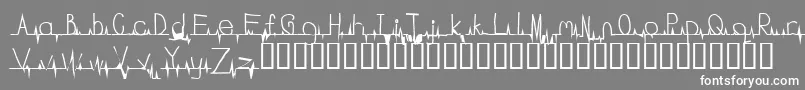 フォントFlatline – 灰色の背景に白い文字