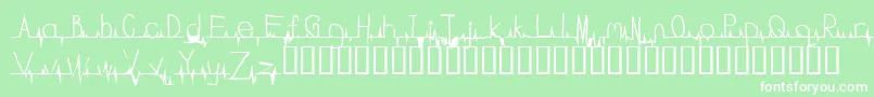 Шрифт Flatline – белые шрифты на зелёном фоне