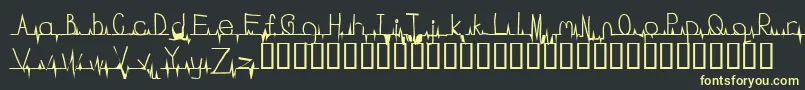 fuente Flatline – Fuentes Amarillas Sobre Fondo Negro
