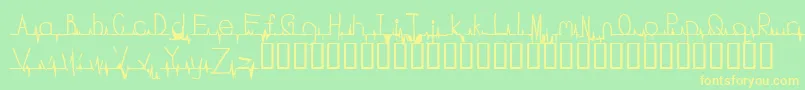 fuente Flatline – Fuentes Amarillas Sobre Fondo Verde