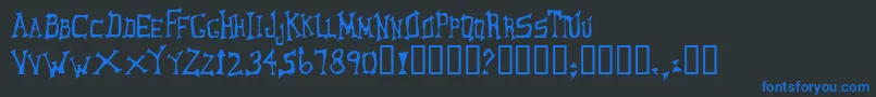 LoungerOddtype Font – Blue Fonts on Black Background