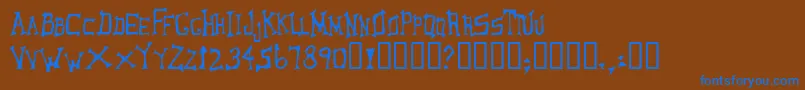 More about LoungerOddtype Font LoungerOddtype Font – Blue Fonts on Brown Background