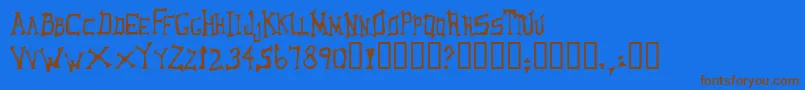 LoungerOddtype Font – Brown Fonts on Blue Background