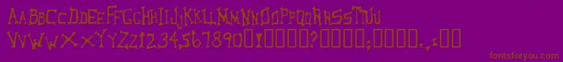 LoungerOddtype Font – Brown Fonts on Purple Background