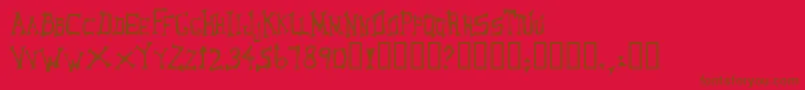 LoungerOddtype Font – Brown Fonts on Red Background
