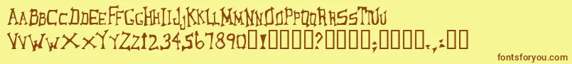 LoungerOddtype Font – Brown Fonts on Yellow Background