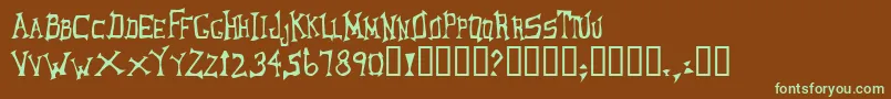 LoungerOddtype Font – Green Fonts on Brown Background