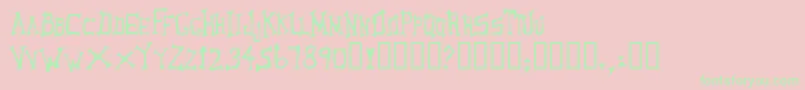 LoungerOddtype Font – Green Fonts on Pink Background