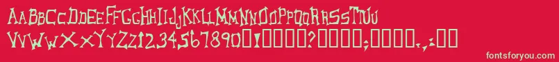 LoungerOddtype Font – Green Fonts on Red Background