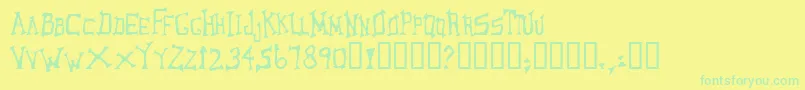 LoungerOddtype Font – Green Fonts on Yellow Background