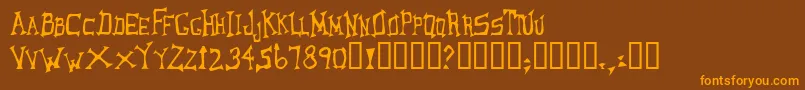 LoungerOddtype Font – Orange Fonts on Brown Background