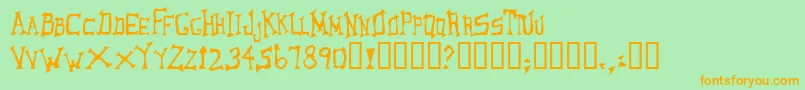 LoungerOddtype Font – Orange Fonts on Green Background