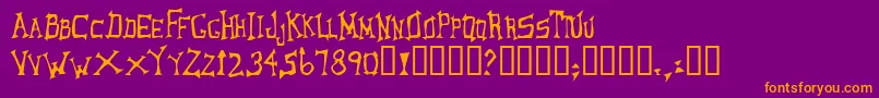 LoungerOddtype Font – Orange Fonts on Purple Background