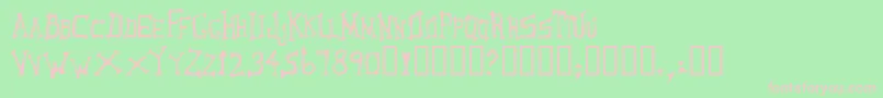 LoungerOddtype Font – Pink Fonts on Green Background