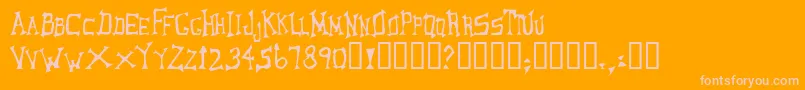 LoungerOddtype Font – Pink Fonts on Orange Background
