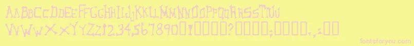 LoungerOddtype Font – Pink Fonts on Yellow Background