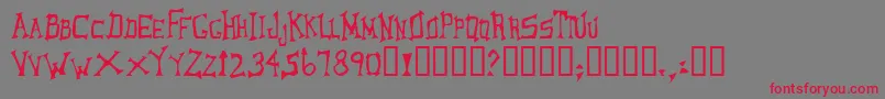 LoungerOddtype Font – Red Fonts on Gray Background