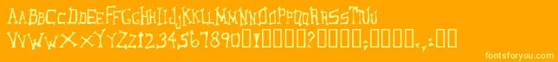 LoungerOddtype Font – Yellow Fonts on Orange Background