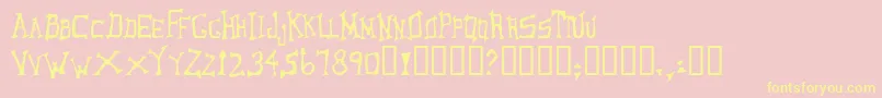LoungerOddtype Font – Yellow Fonts on Pink Background