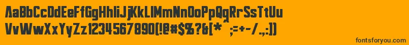 Bayformance Font – Black Fonts on Orange Background