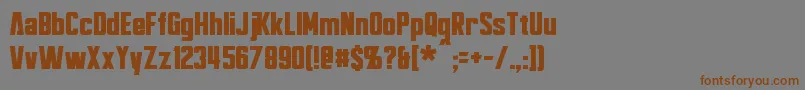 Bayformance Font – Brown Fonts on Gray Background