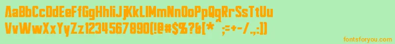 Bayformance Font – Orange Fonts on Green Background