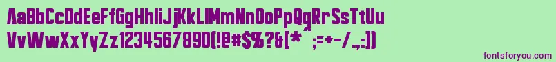 Bayformance Font – Purple Fonts on Green Background