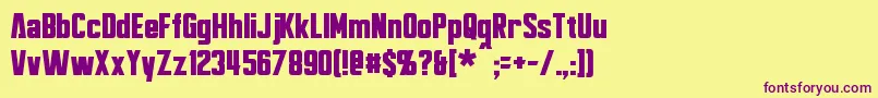 Bayformance Font – Purple Fonts on Yellow Background