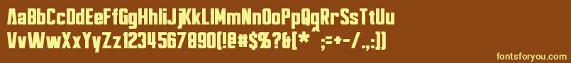 Bayformance Font – Yellow Fonts on Brown Background