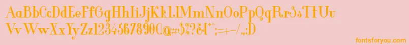 Glamor Font – Orange Fonts on Pink Background
