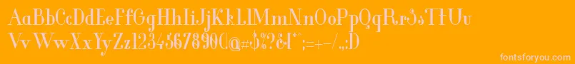 Glamor Font – Pink Fonts on Orange Background