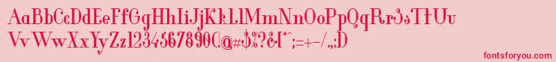 フォントGlamor – ピンクの背景に赤い文字