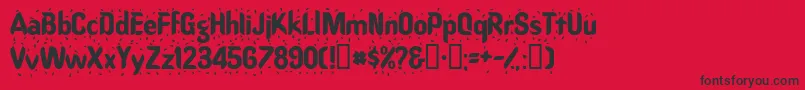 Raindancessk Font – Black Fonts on Red Background