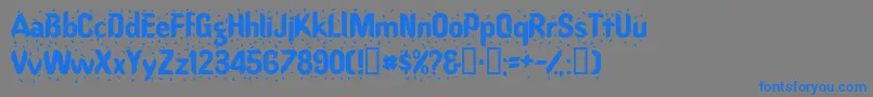 Raindancessk-Schriftart – Blaue Schriften auf grauem Hintergrund