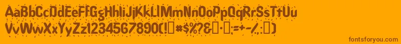 Raindancessk Font – Brown Fonts on Orange Background