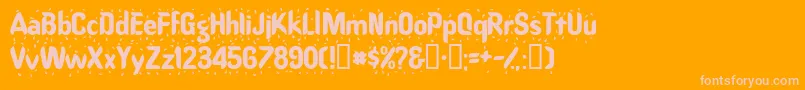 フォントRaindancessk – オレンジの背景にピンクのフォント