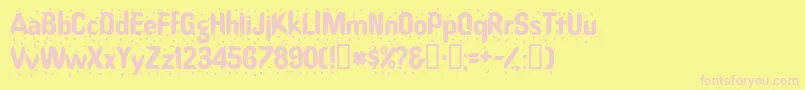 Raindancessk Font – Pink Fonts on Yellow Background